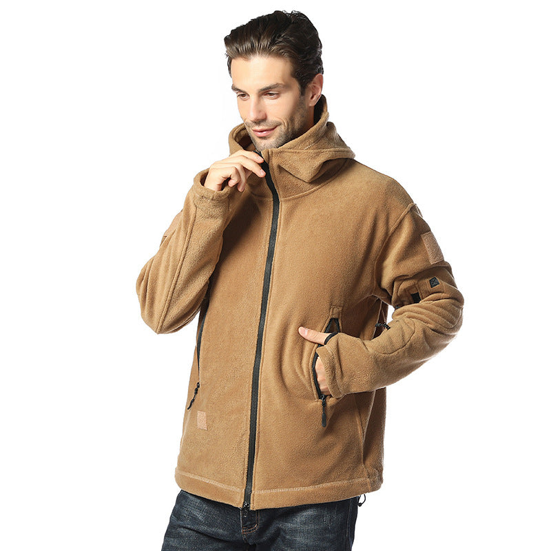 Men's tactical fleece fleece jacket
