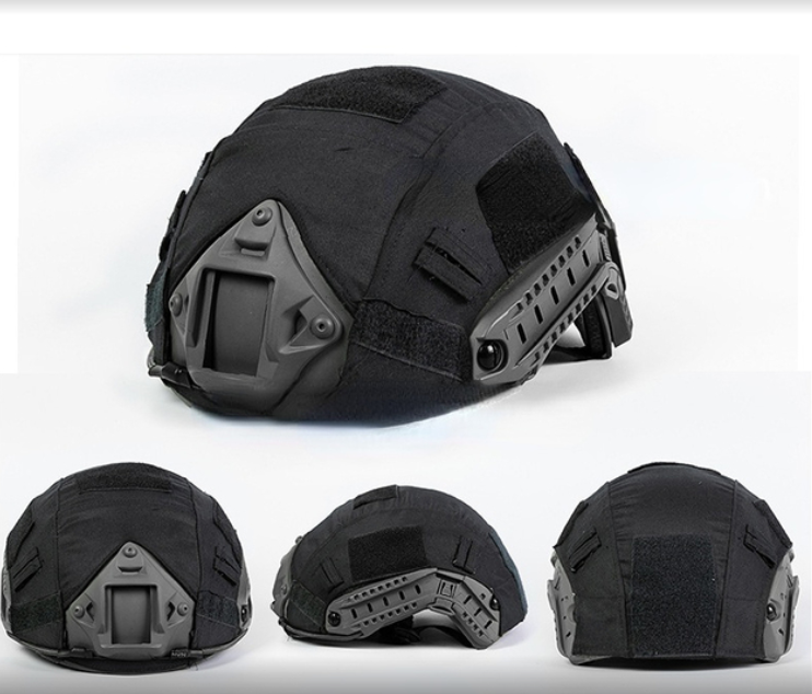Military fan style tactical helmet with nylon mesh helmet