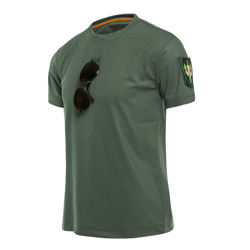 Outdoor T-shirt Men's Loose Round Neck Tactical Short Sleeve