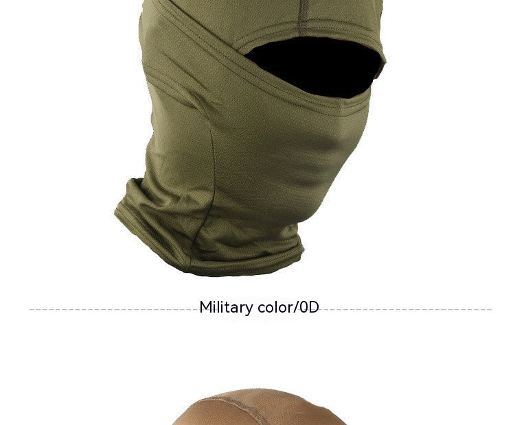 Solid Color Quick-drying Breathable Mask Tactical Protective Headgear Outdoor Cycling Full Face Protection