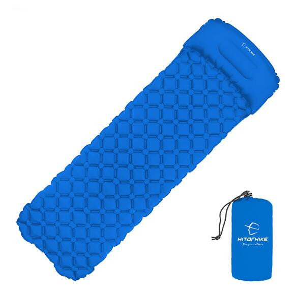 TPU Inflatable Cushion Outdoor Camping Tent Sleeping Pad With Pillows Travel Mat Folding Bed