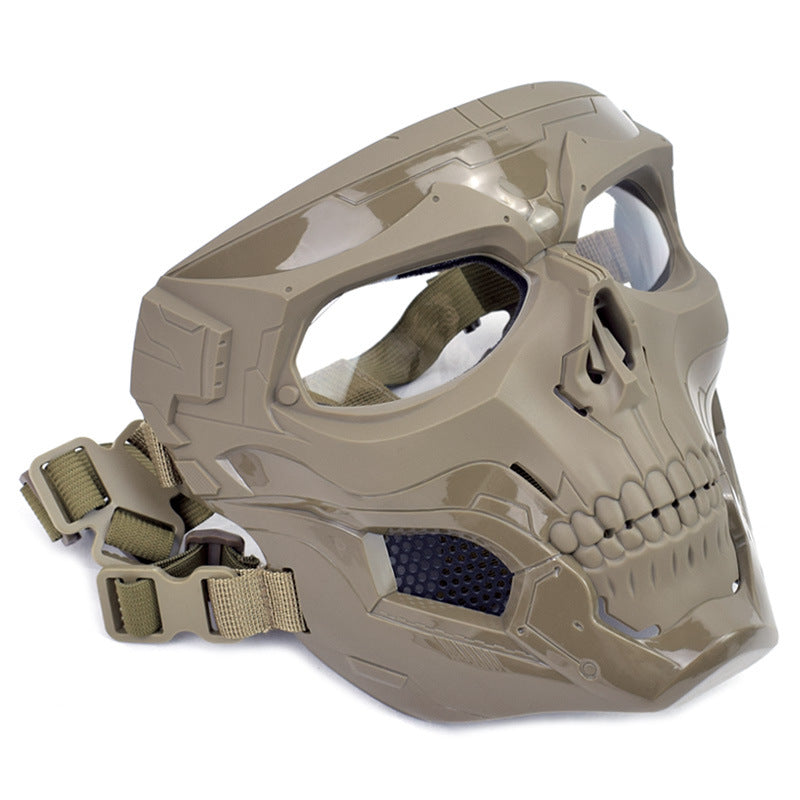 Skull camouflage tactical full face mask