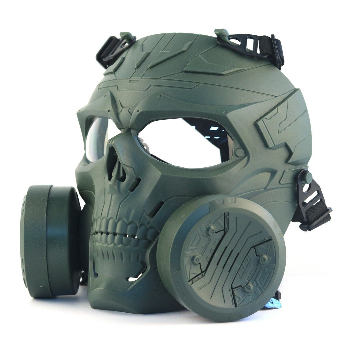 Mechanical Skull Double Fan Tactical Protective Mask Headgear