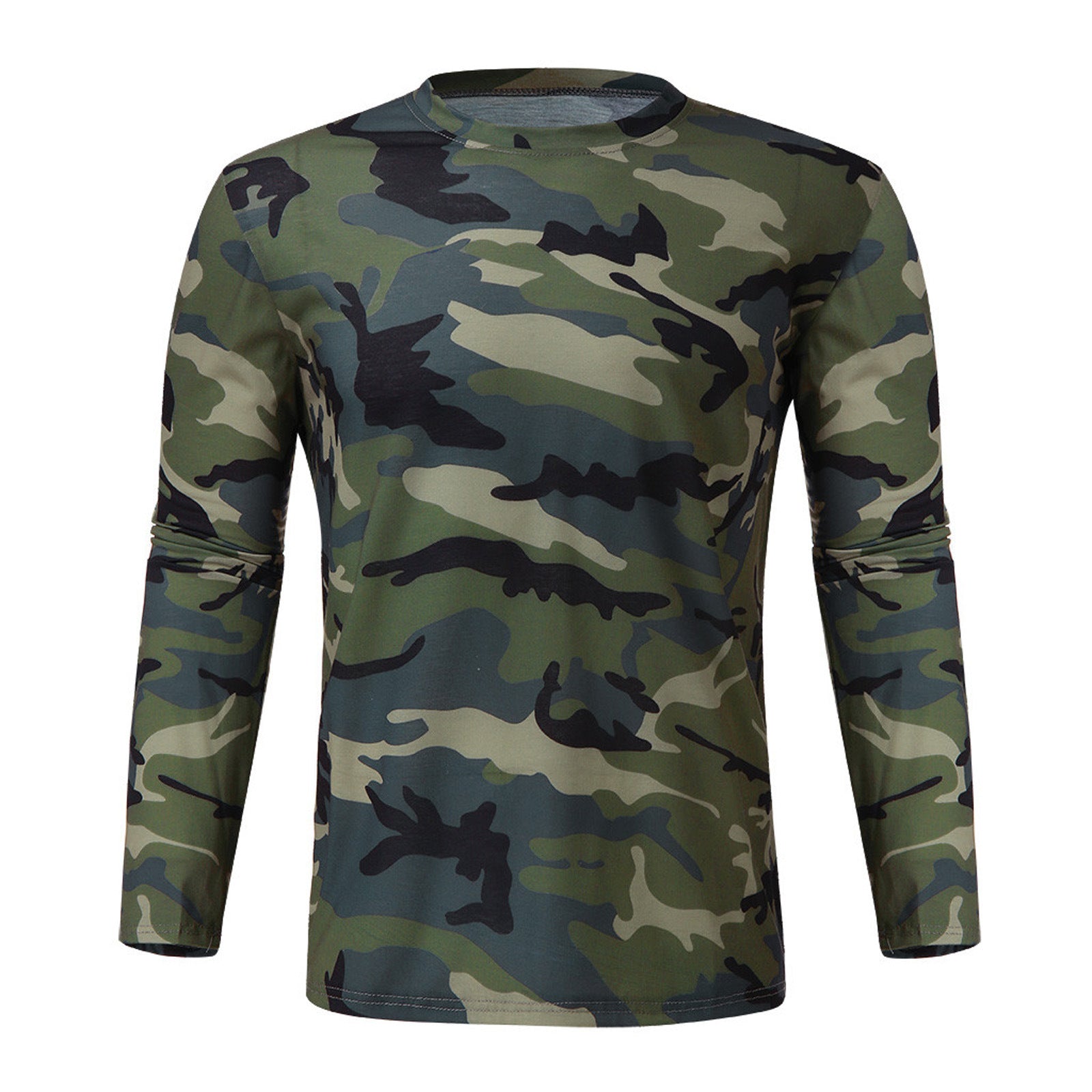 Casual Stand Collar Cotton Autumn Youth Tactical T Shirt