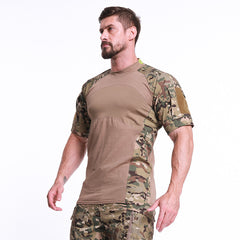 Three-Generation Tactical Frog Suit New Short-Sleeved Cotton Moisture-Wicking Outdoor Camouflage T-Shirt