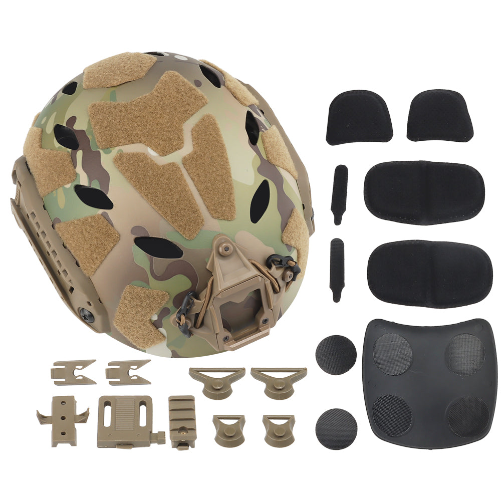 Tactical FAST Camouflage Helmet With Headset