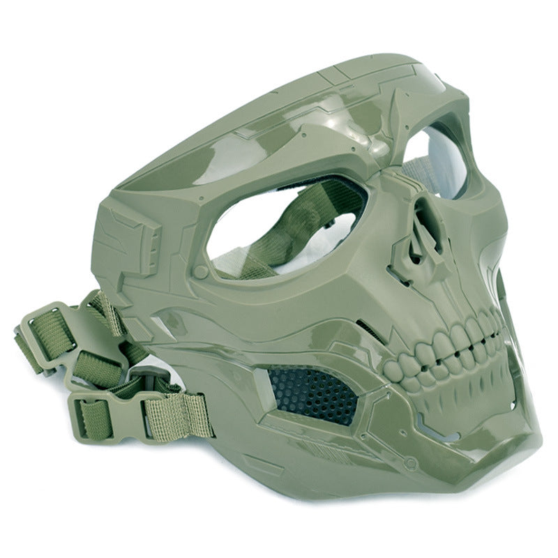 Skull camouflage tactical full face mask