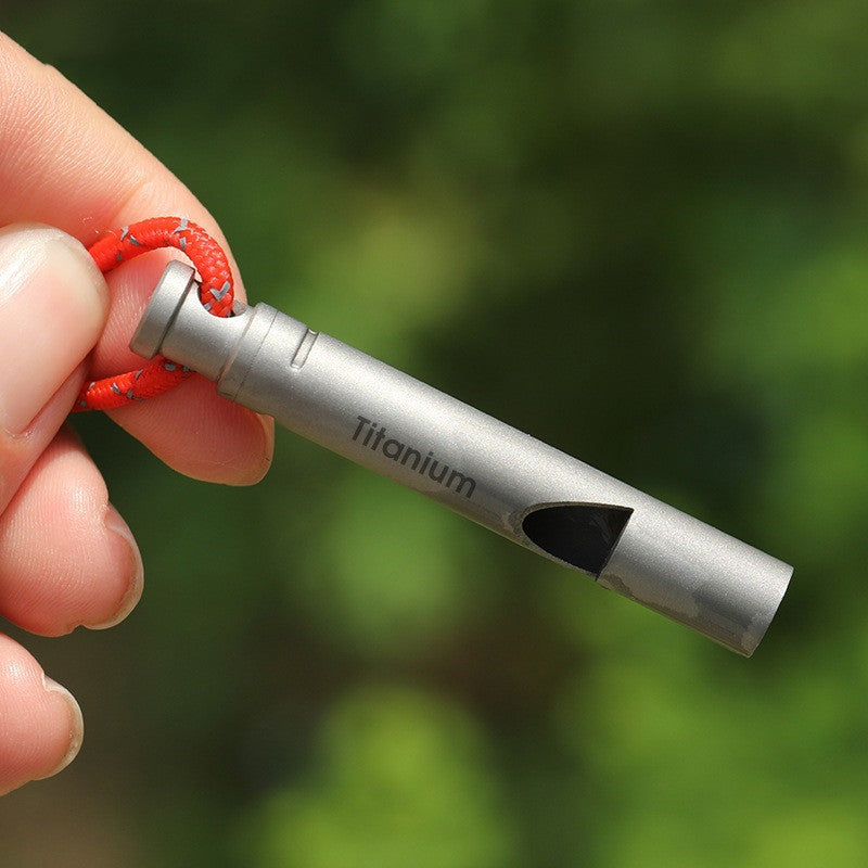 Portable Outdoor Pure Titanium Survival Whistle