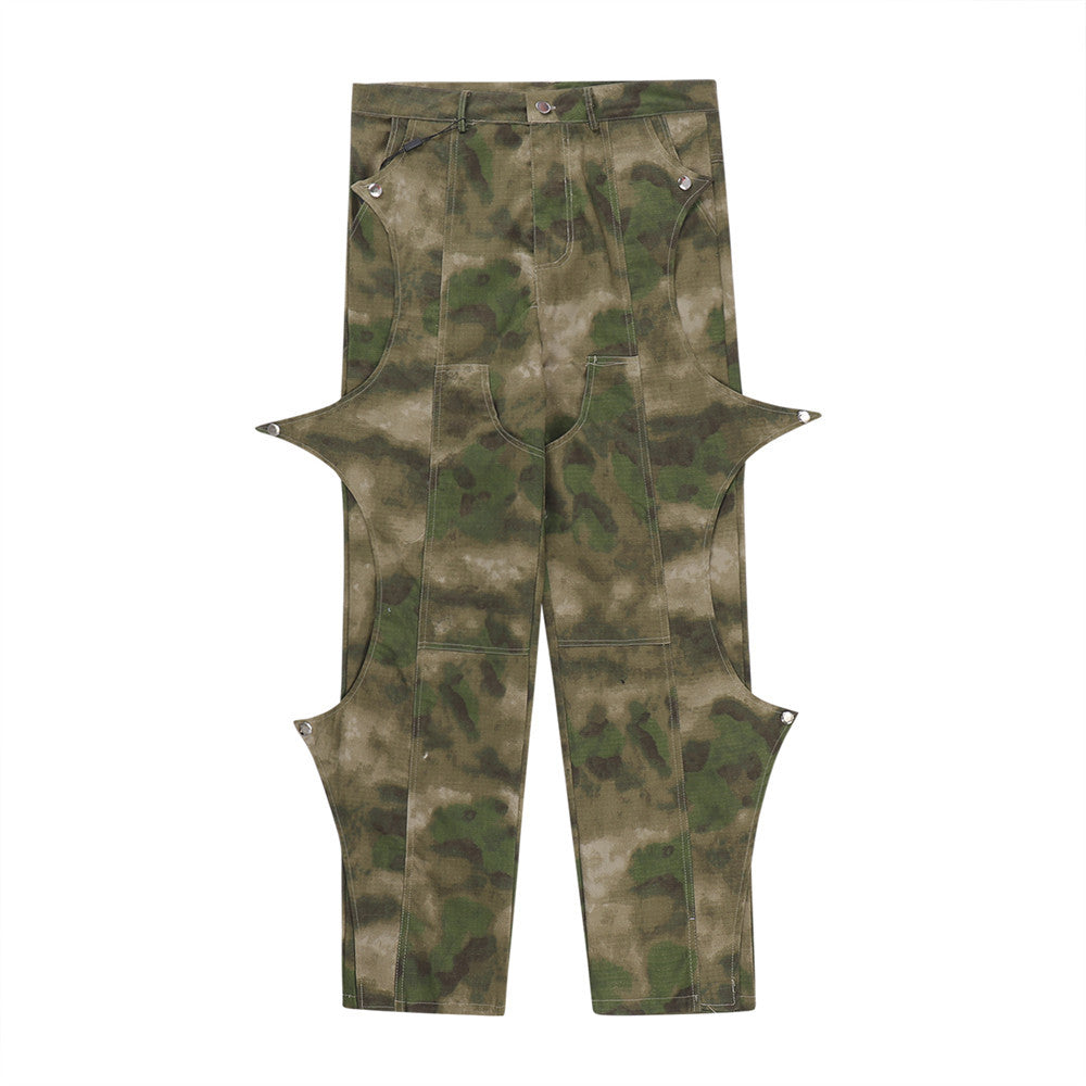 Tactical Camo Cargo Pants Men's Loose Fit