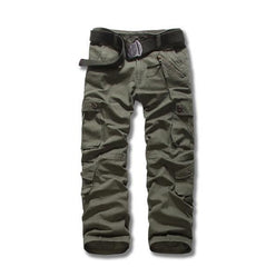 100% Cotton Long Men Pants Tactical Multi-pocket Outdoor Pants