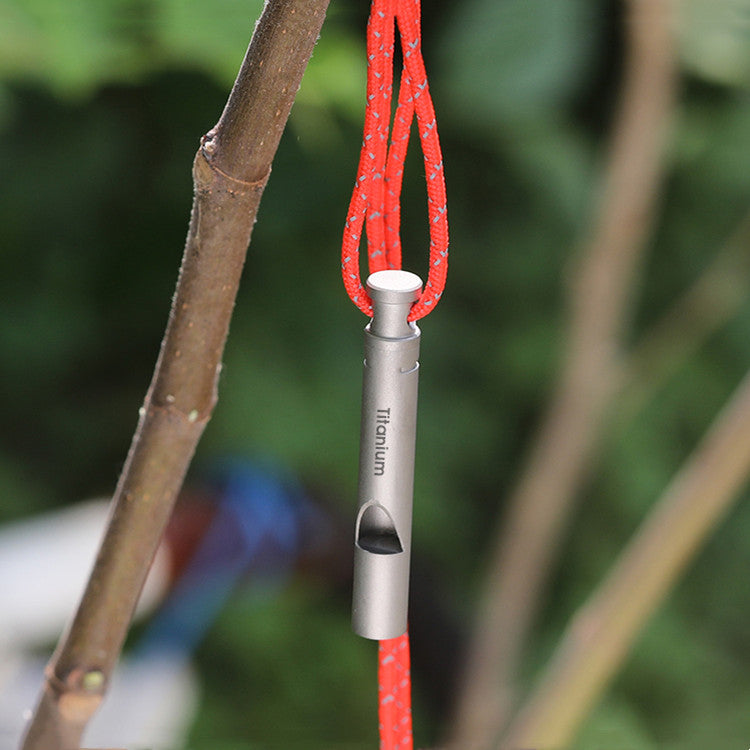 Portable Outdoor Pure Titanium Survival Whistle