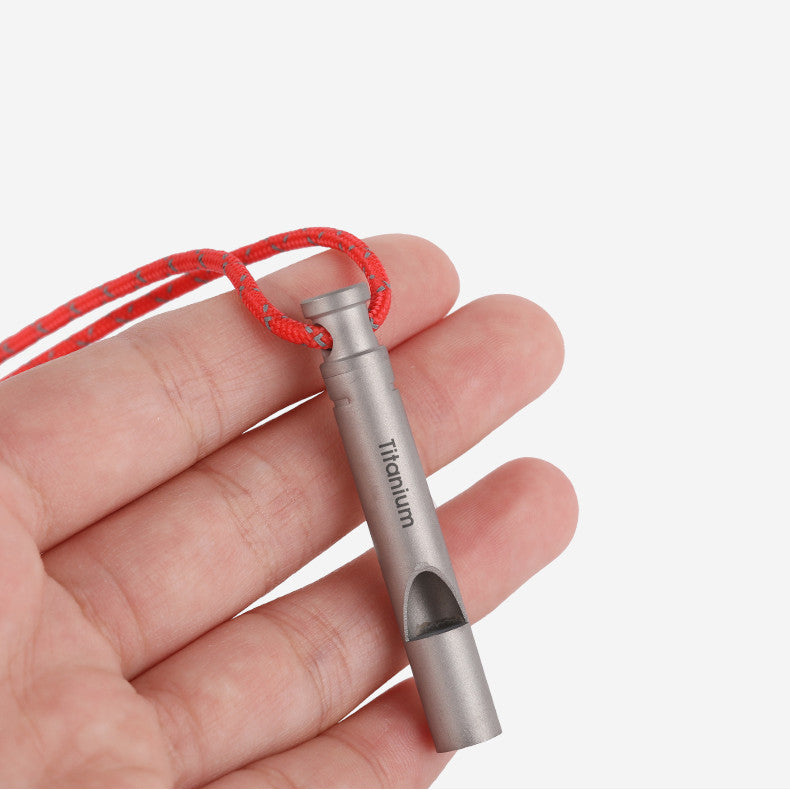 Portable Outdoor Pure Titanium Survival Whistle